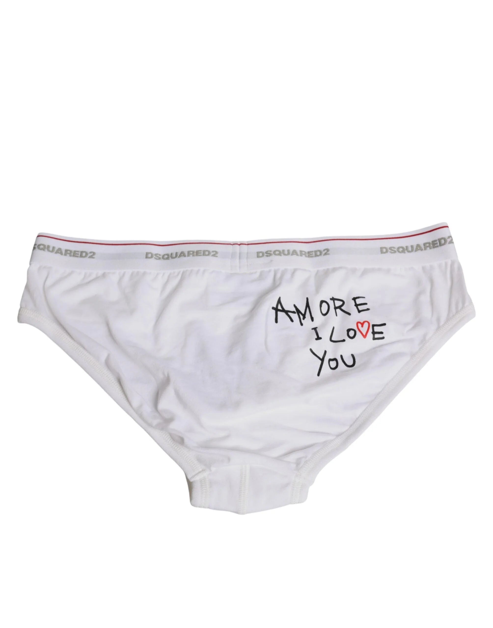 Dsquared² White Cotton Stretch Women Mid Waist Panty Underwear - IT3 | M - Briefs