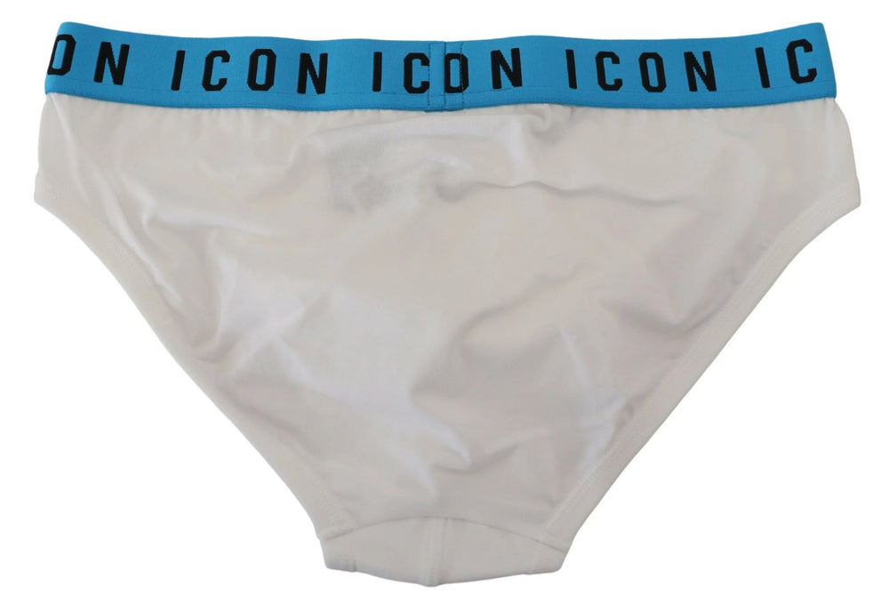Dsquared² White Icon Logo Cotton Stretch Men Brief Underwear - IT5 | M - Briefs