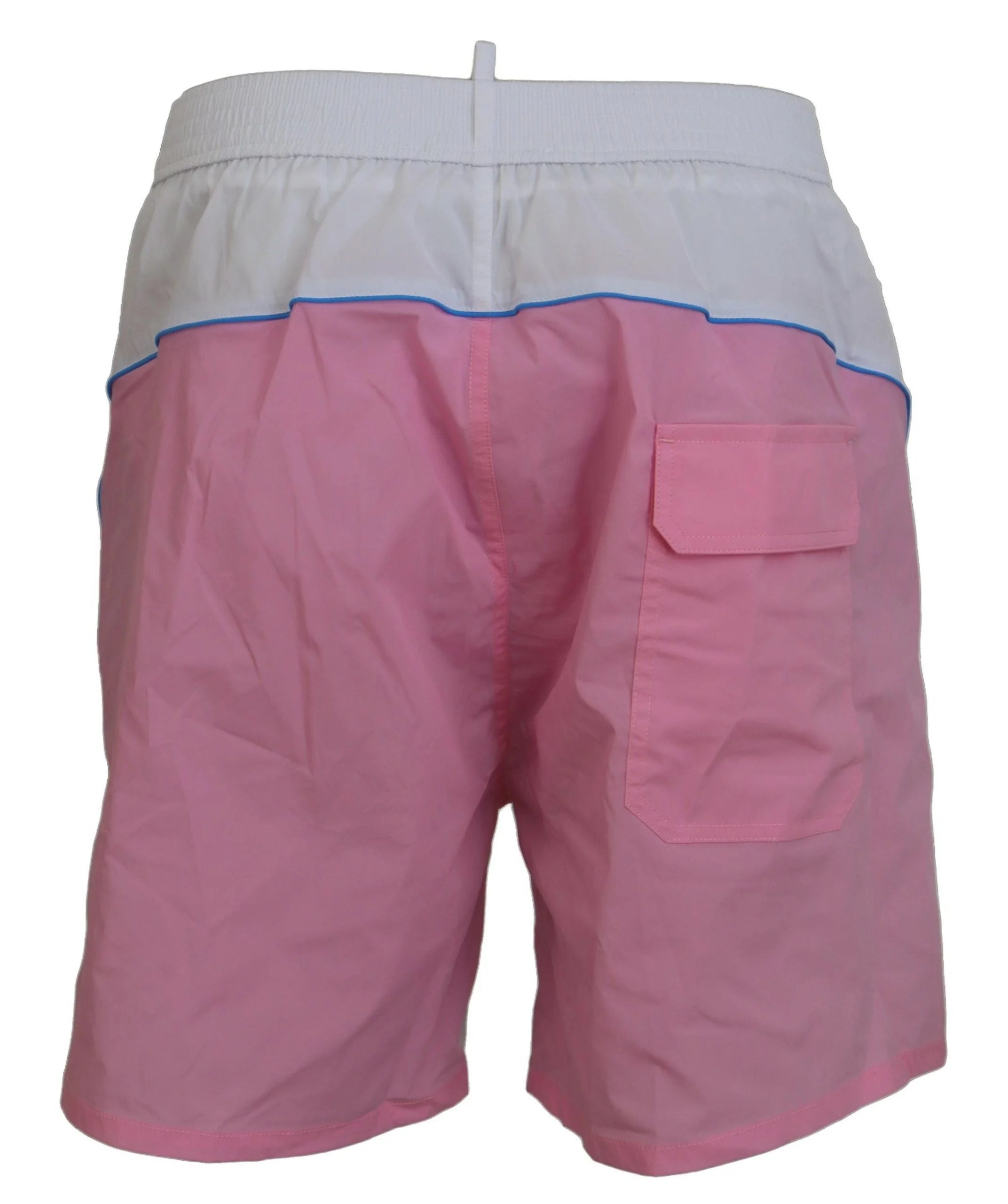 Dsquared² White Pink Logo Print Men Beachwear Shorts Swimwear - IT48 | M - Boardshorts