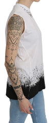 Dsquared² White Sleeveless T-shirt Tank Cotton Top - IT44|L - Tank Tops