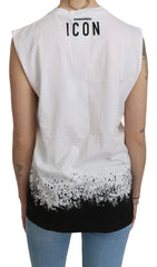 Dsquared² White Sleeveless T-shirt Tank Cotton Top - IT44|L - Tank Tops
