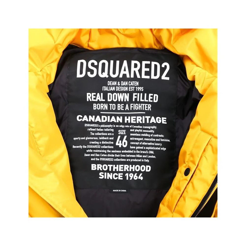 Dsquared² Yellow Nylon Men’s Down Jacket - Puffer Jackets