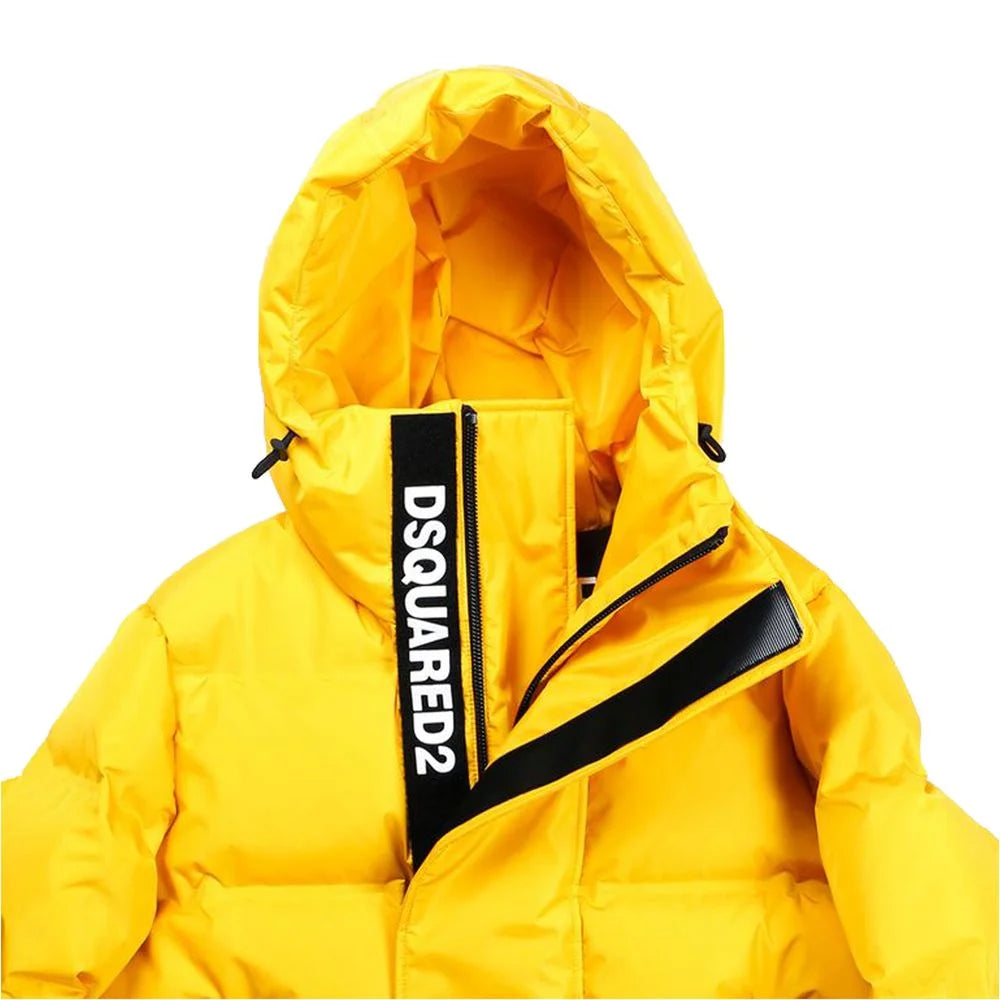 Dsquared² Yellow Nylon Men’s Down Jacket - Puffer Jackets
