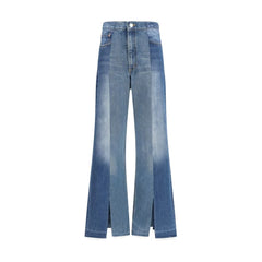 E.L.V. DENIM Blue Cotton Flared Jeans