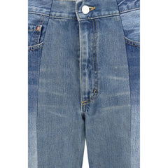 E.L.V. DENIM Blue Cotton Flared Jeans