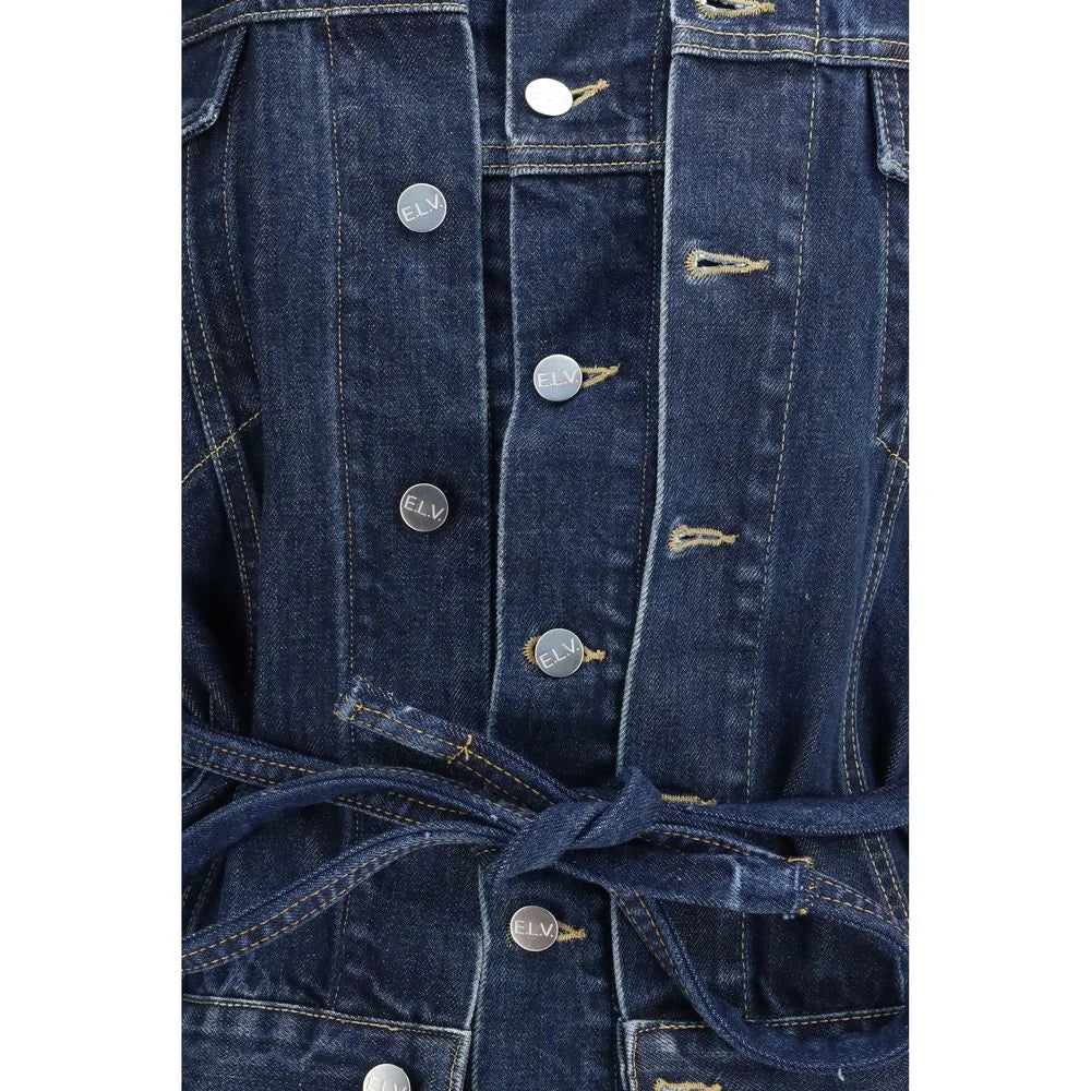 E.L.V. DENIM Blue Cotton Denim Jacket - M/L