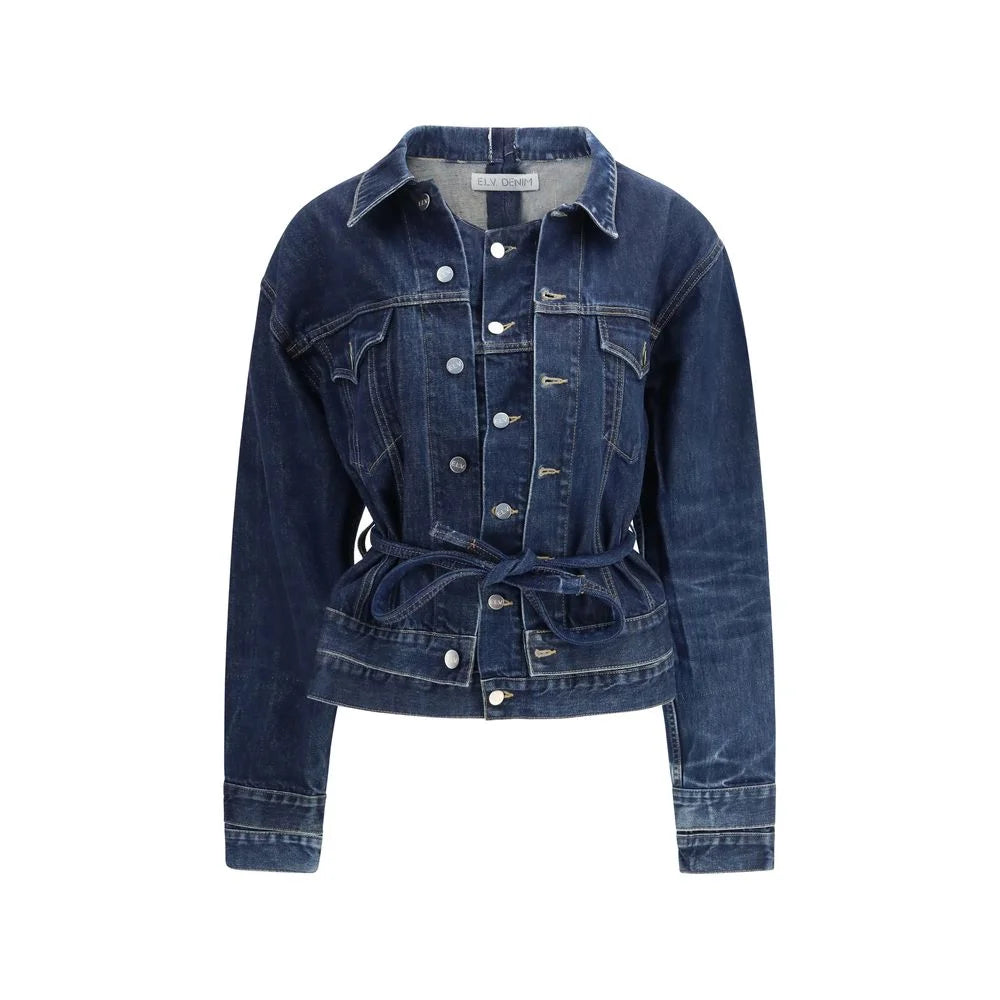 E.L.V. DENIM Blue Cotton Denim Jacket - M/L
