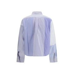 E.L.V. DENIM Blue Cotton Pattern Shirt