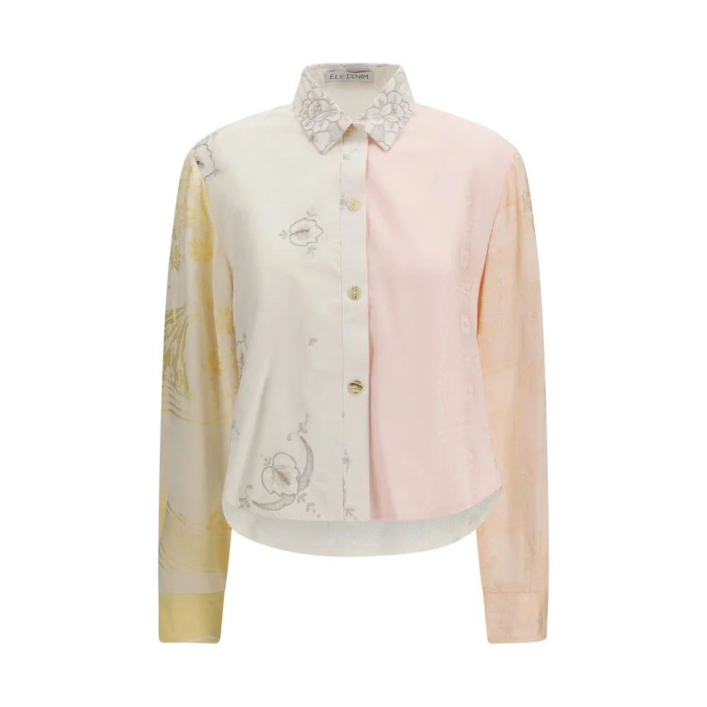 E.L.V. DENIM Multicolor Cotton Pattern Shirt