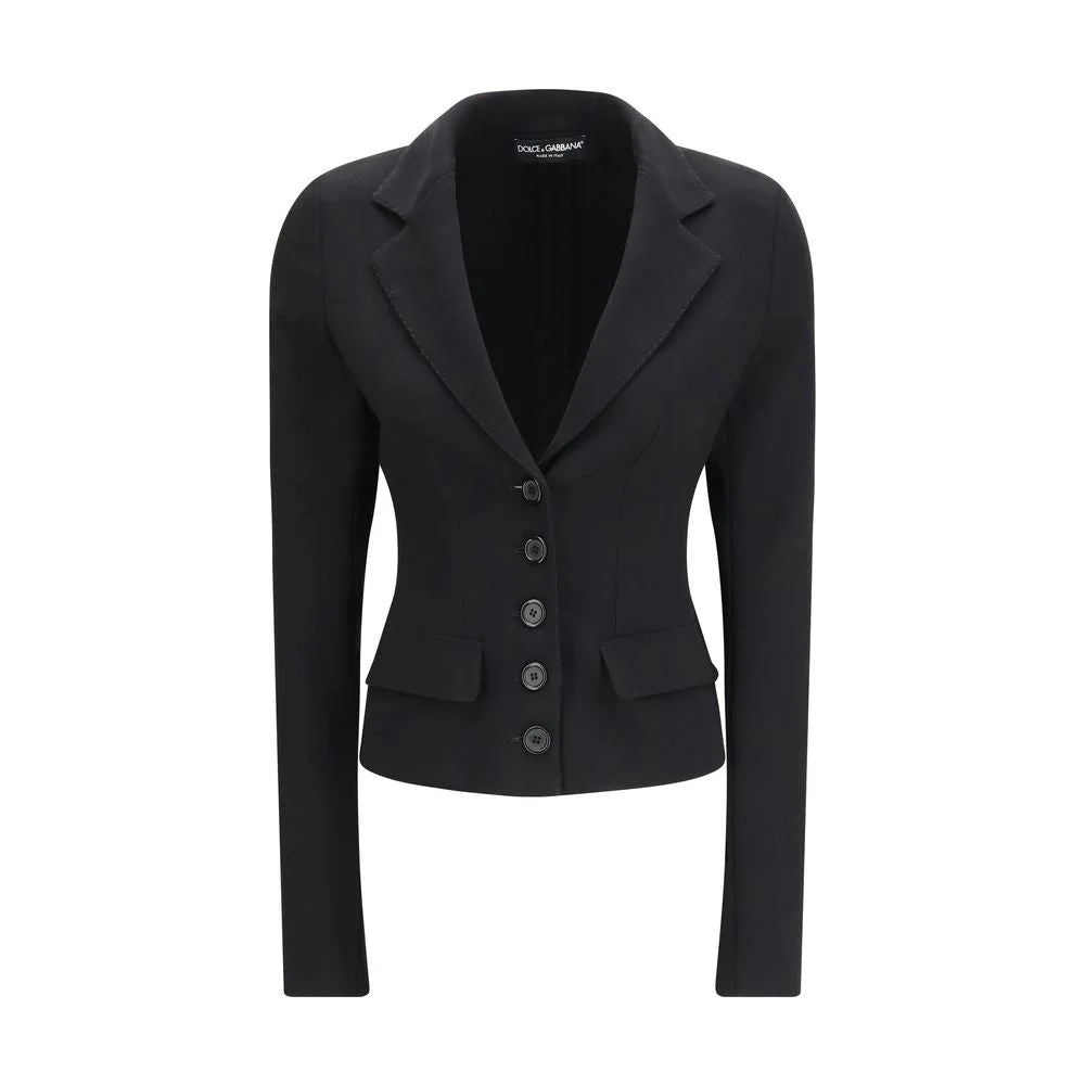 Dolce & Gabbana Black Fleece Wool Jackets And Coat - IT40 | M