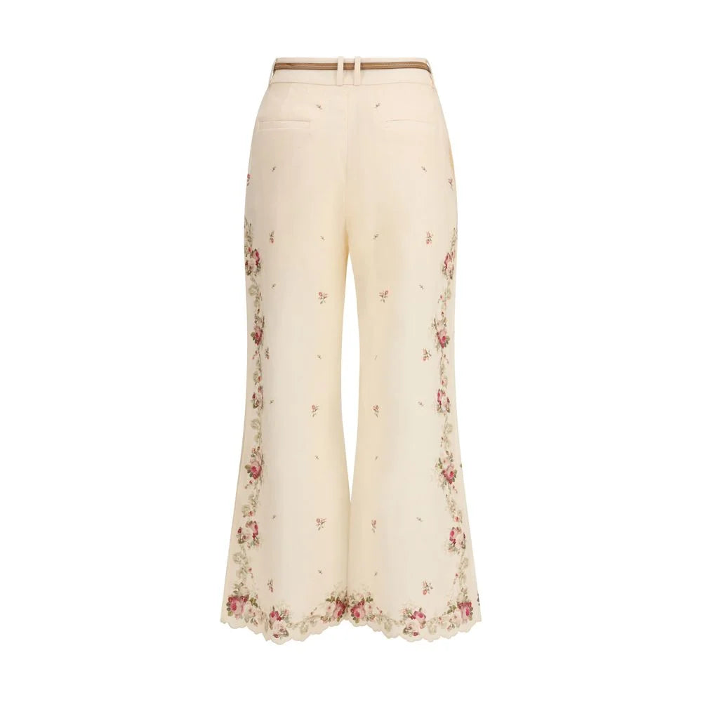 Zimmermann Beige Cotton Flared Pants