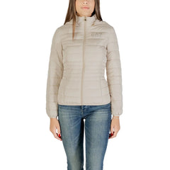 EA7 Emporio Armani Beige Polyester Coat - Puffer Jackets