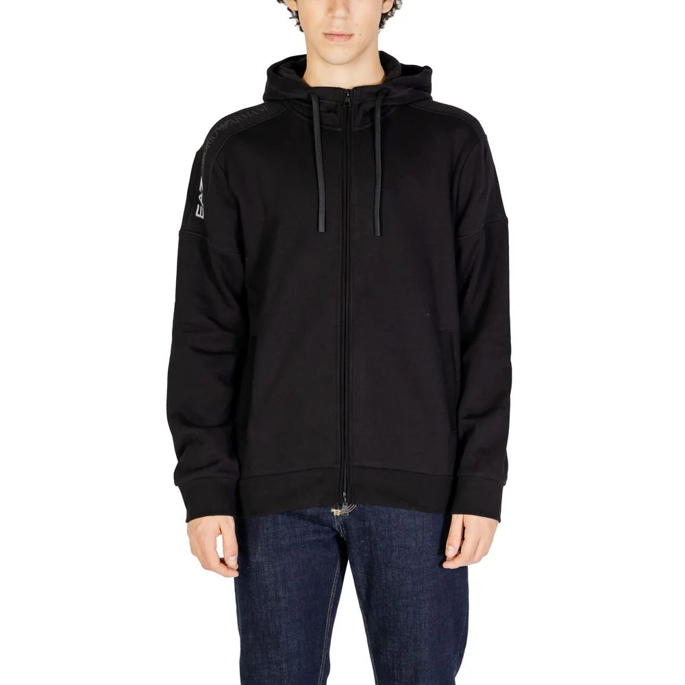 EA7 Emporio Armani Black Cotton Hoody - IT42 | XS