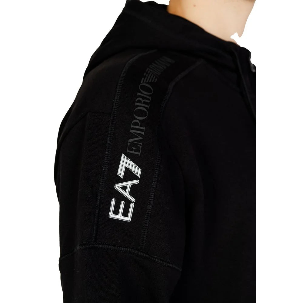 EA7 Emporio Armani Black Cotton Hoody - IT42 | XS