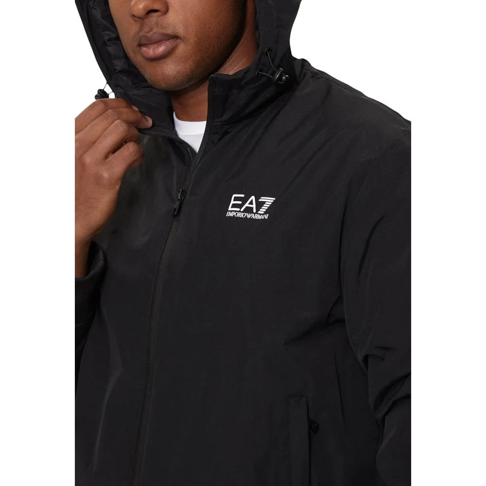 EA7 Emporio Armani Black Polyamide Shell Jacket - IT48 | L - Windbreakers