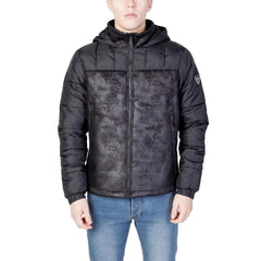 EA7 Emporio Armani Black Polyester Jackets & Coat - IT44 | S