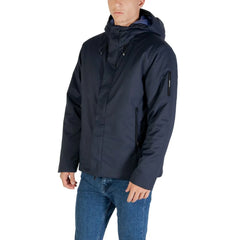 EA7 Emporio Armani Blue Polyester Coat