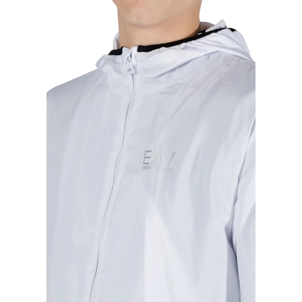 EA7 Emporio Armani White Polyester Jackets & Coat
