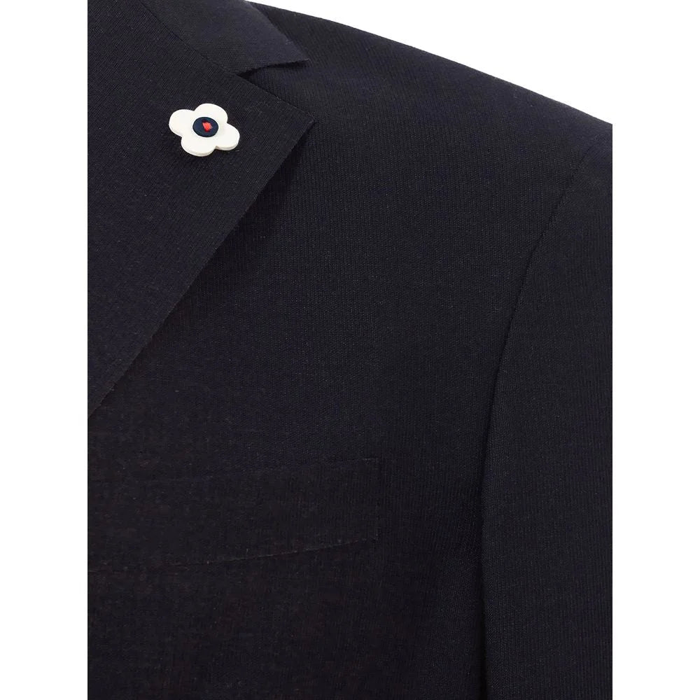 Elegant Blue Cotton Lardini Jacket - IT52 | XL - Sport Jackets
