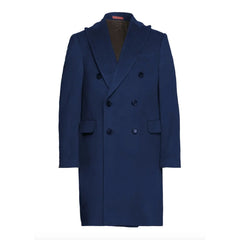Elegant Dark Blue Borgia Coat - Overcoats