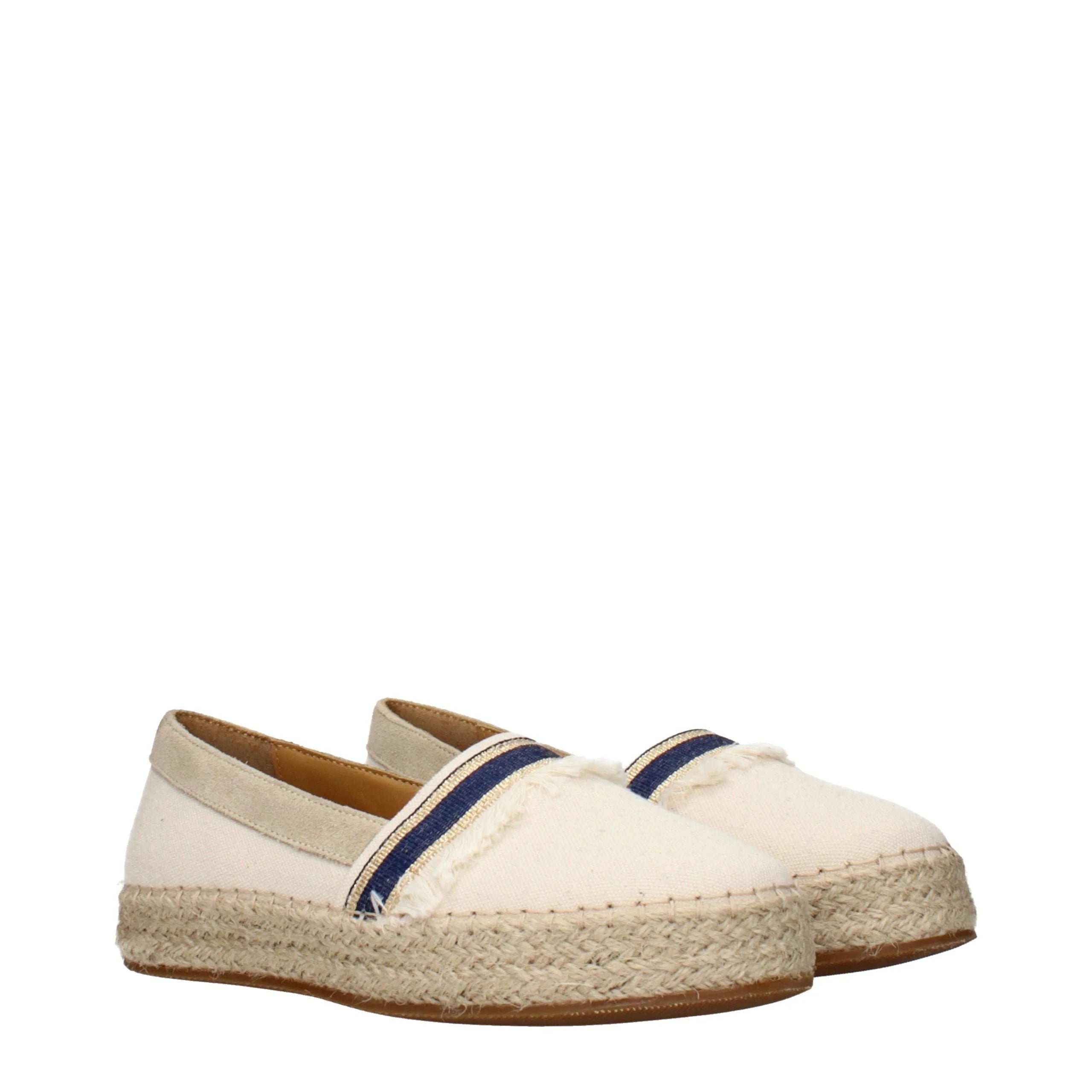 Eleventy Beige Fabric Espadrilles - EU35/US5
