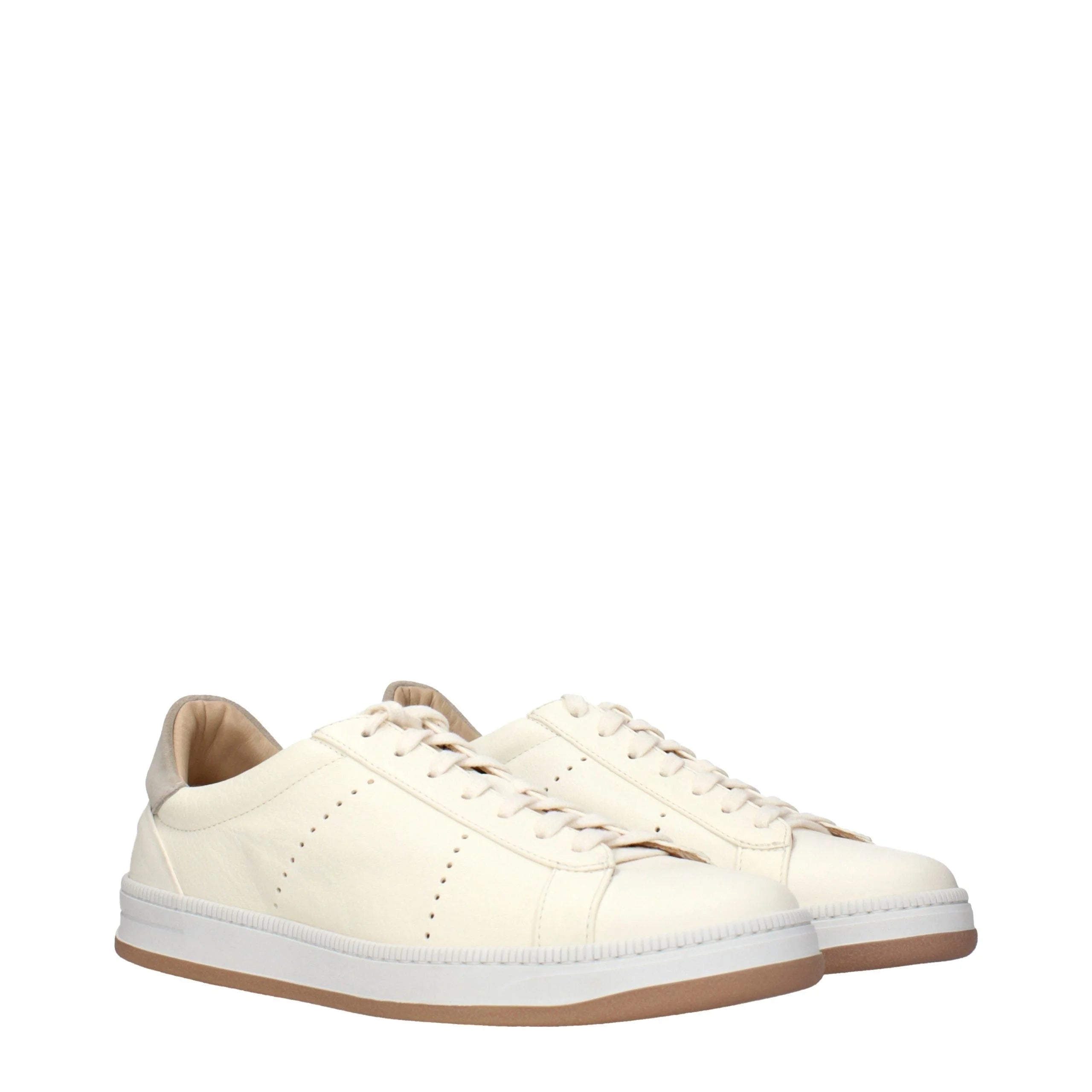 Eleventy Beige Leather Sneakers - EU40/US7