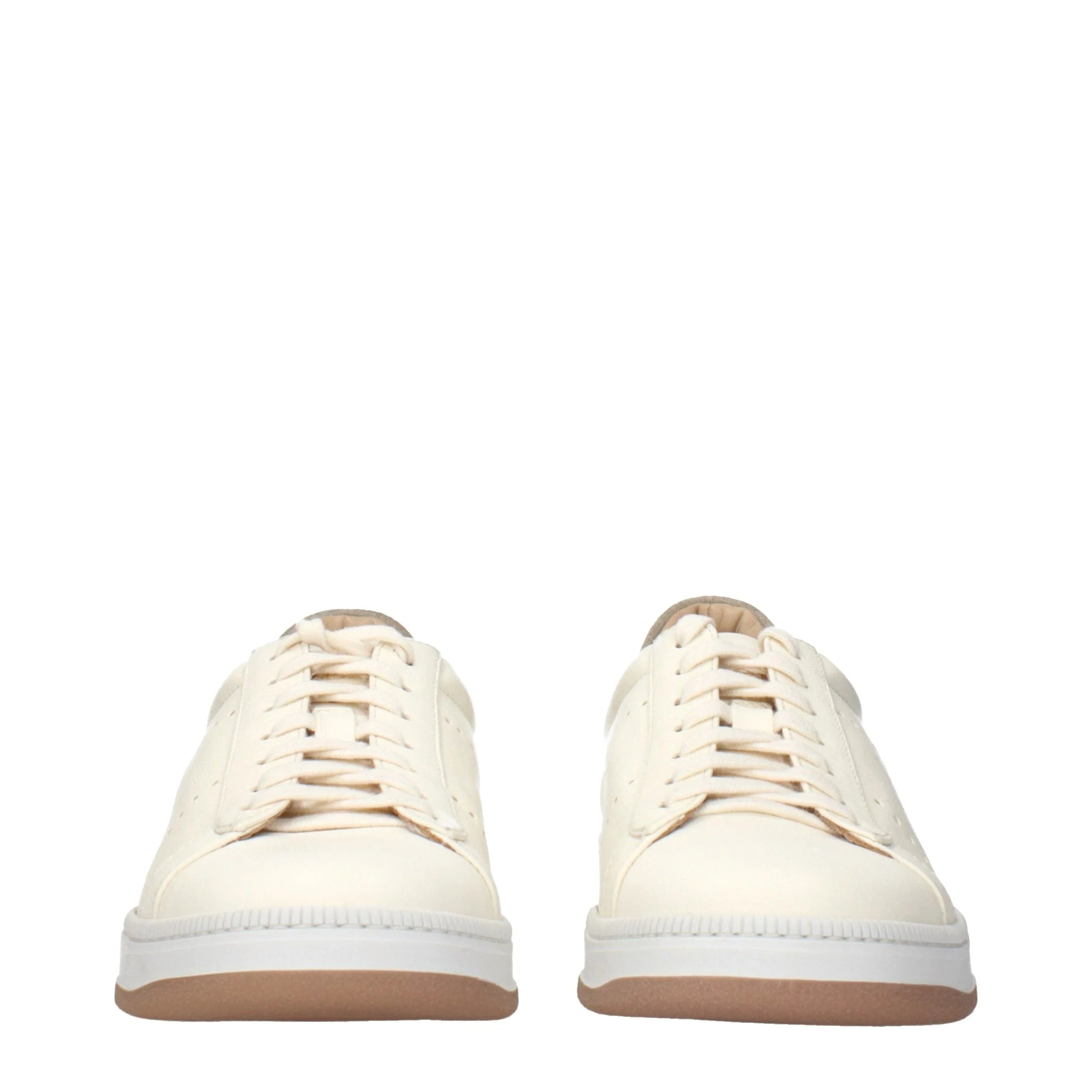 Eleventy Beige Leather Sneakers - EU40/US7