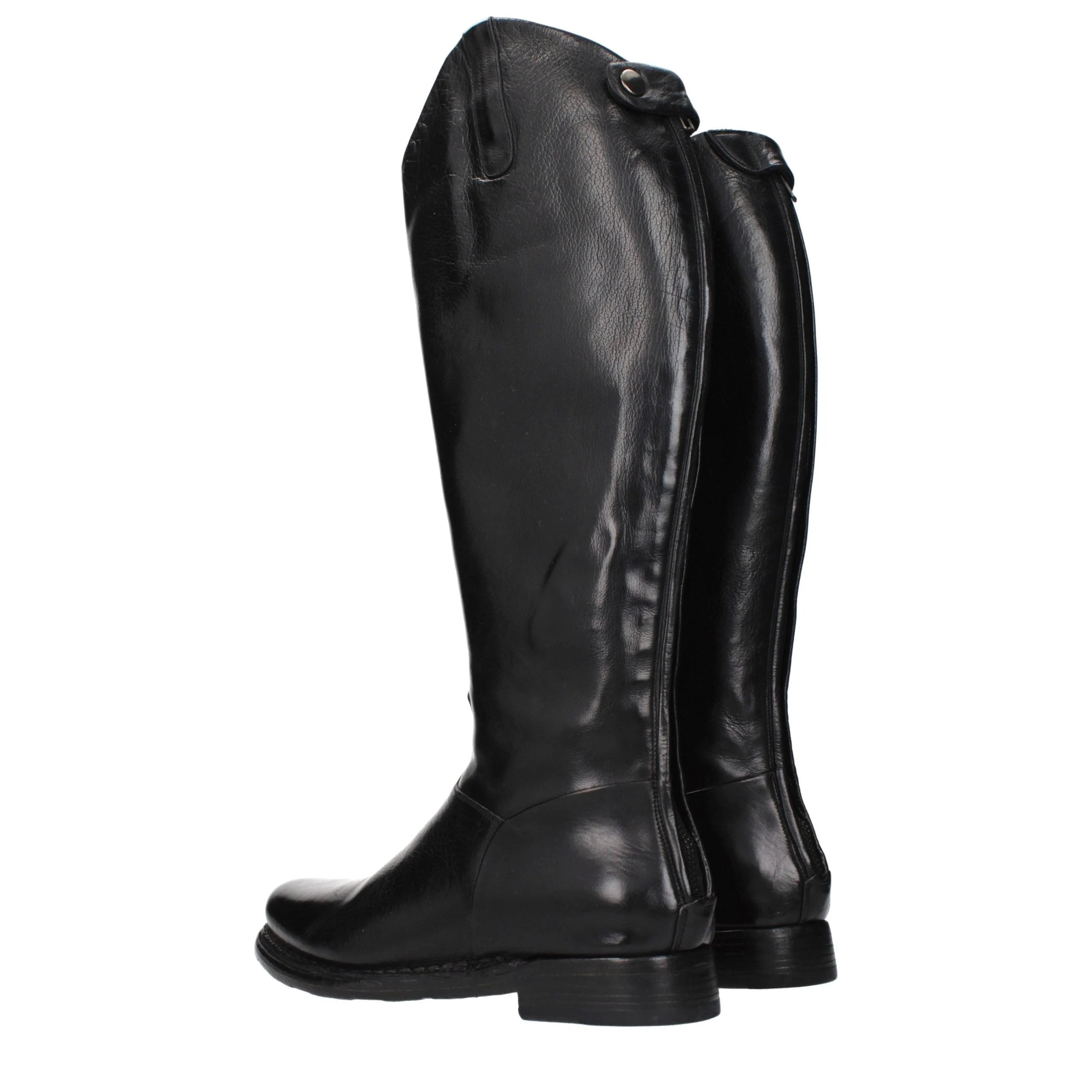 Eleventy Black Leather Over The Knee - EU38/US8