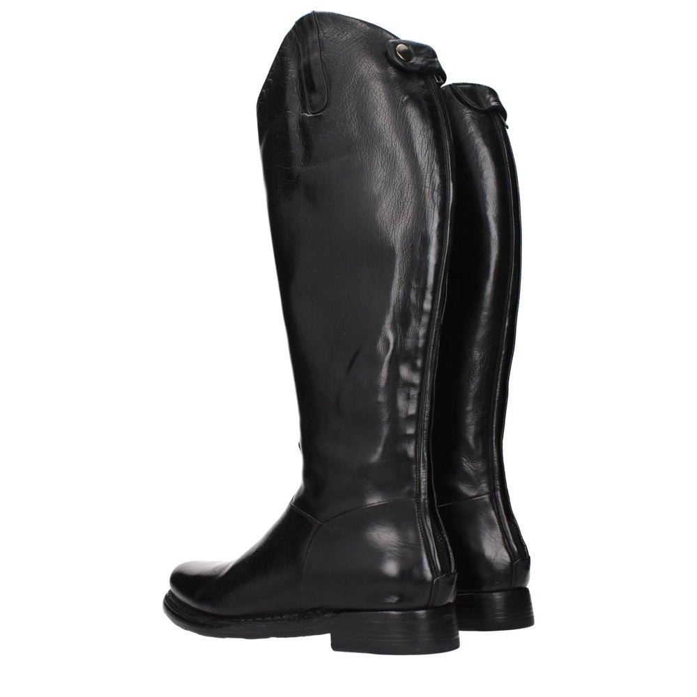 Eleventy Black Leather Over The Knee - EU38/US8