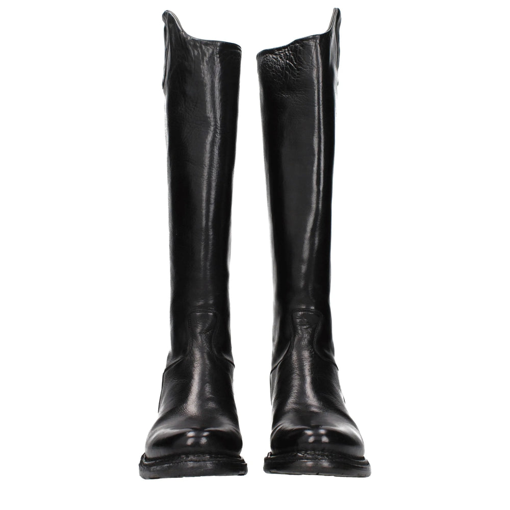 Eleventy Black Leather Over The Knee - EU38/US8