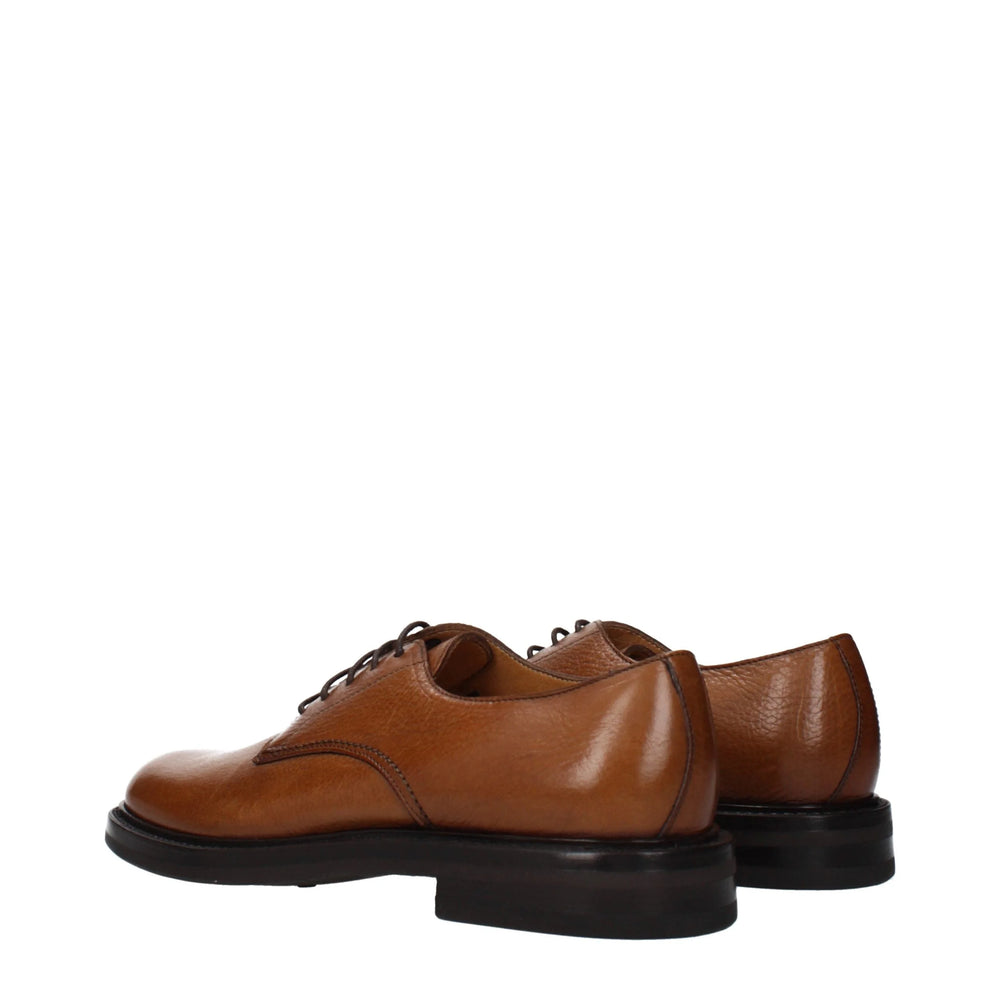 Eleventy Brown Leather Oxfords And Derbies