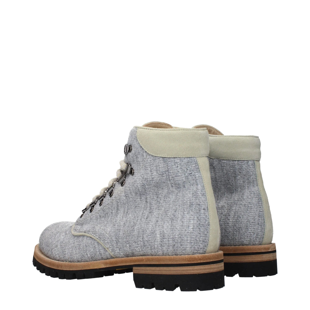 Eleventy Gray Fabric Ankle Boots