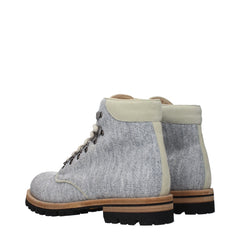 Eleventy Gray Fabric Ankle Boots