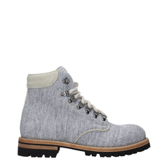 Eleventy Gray Fabric Ankle Boots