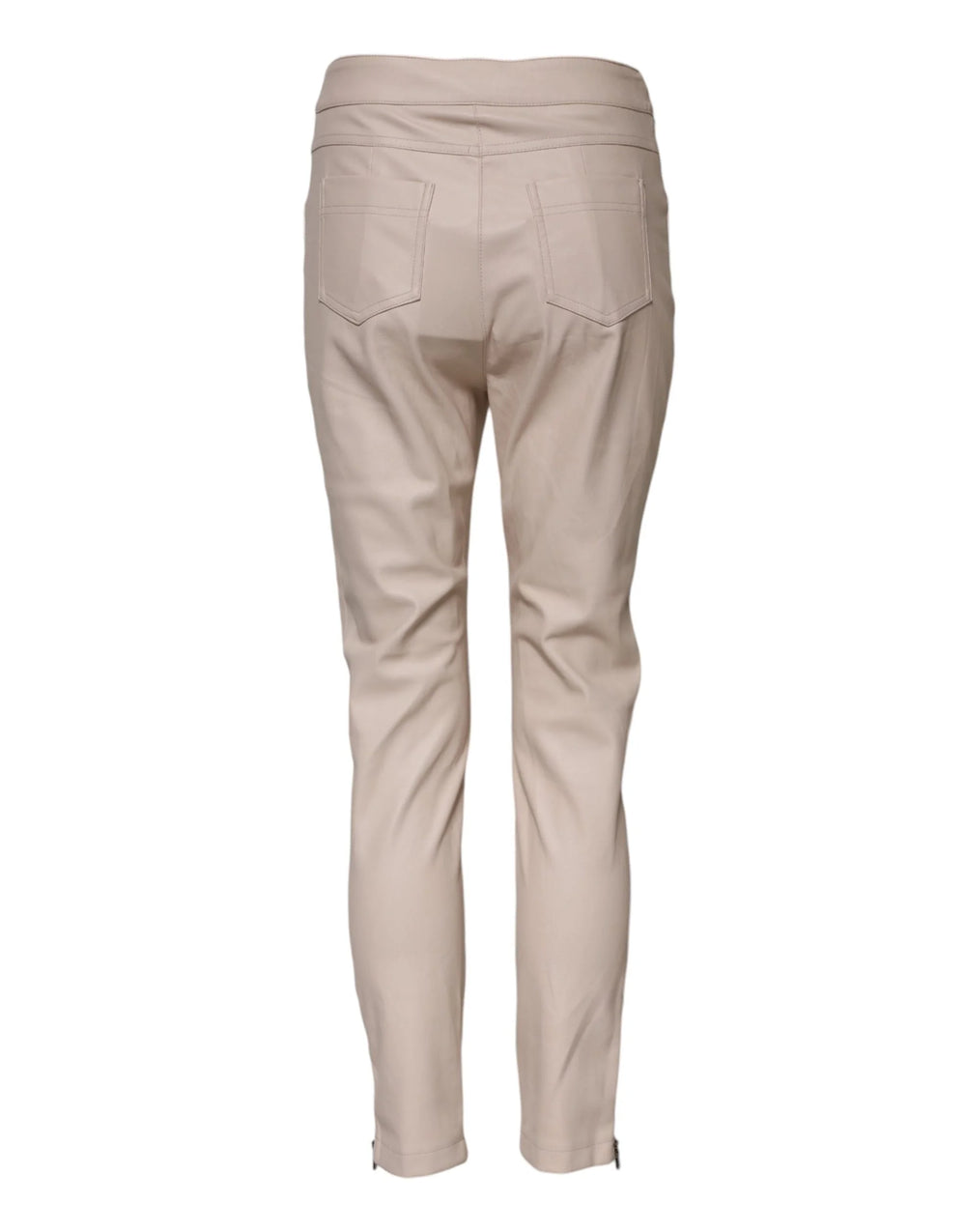 Elisabetta Franchi Beige High Waist Tapered Pants - IT42|M - Trousers