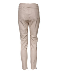 Elisabetta Franchi Beige High Waist Tapered Pants - IT42|M - Trousers