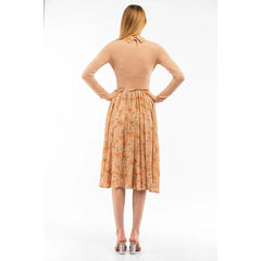 Elisabetta Franchi Beige Wool Casual Dress - IT40