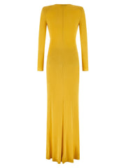 Elisabetta Franchi Bicolor Copper Long Dress - IT40