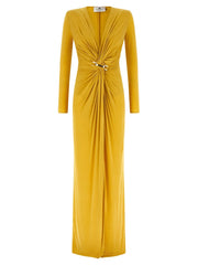 Elisabetta Franchi Bicolor Copper Long Dress - IT40