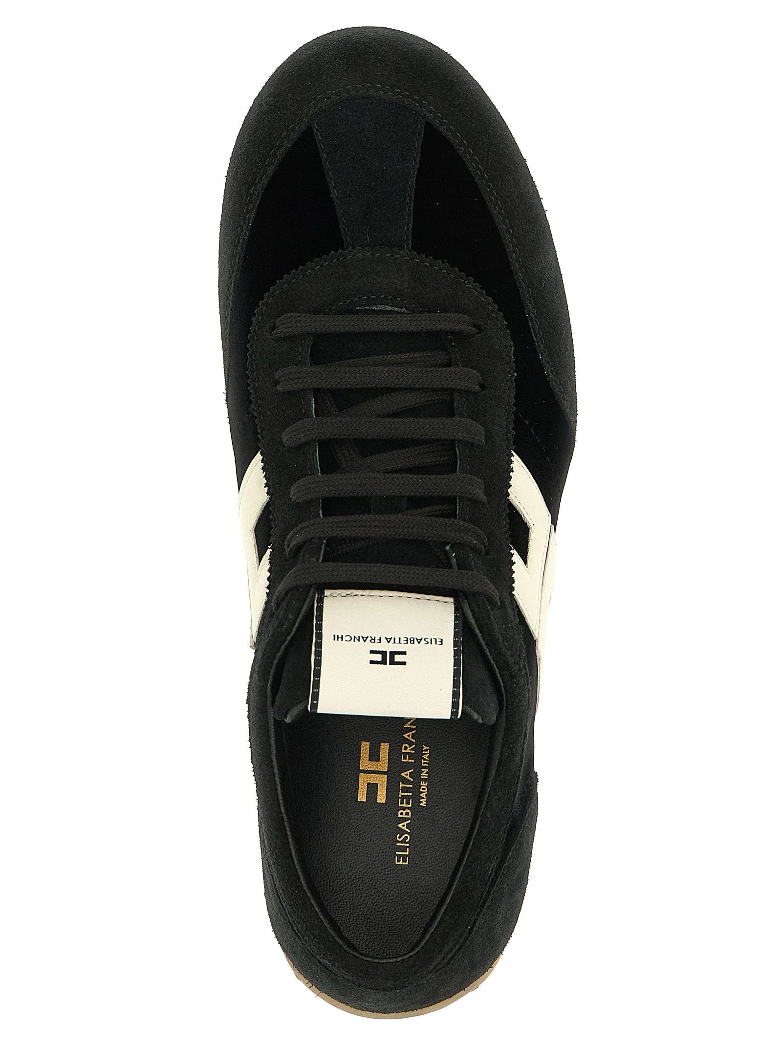 Elisabetta Franchi Bicolor Leather Low Top Sneakers - EU40/US10