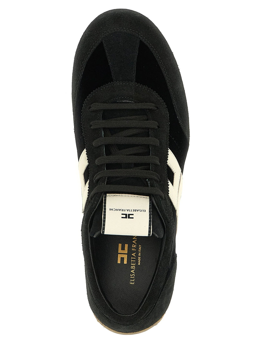 Elisabetta Franchi Bicolor Leather Low Top Sneakers - EU40/US10