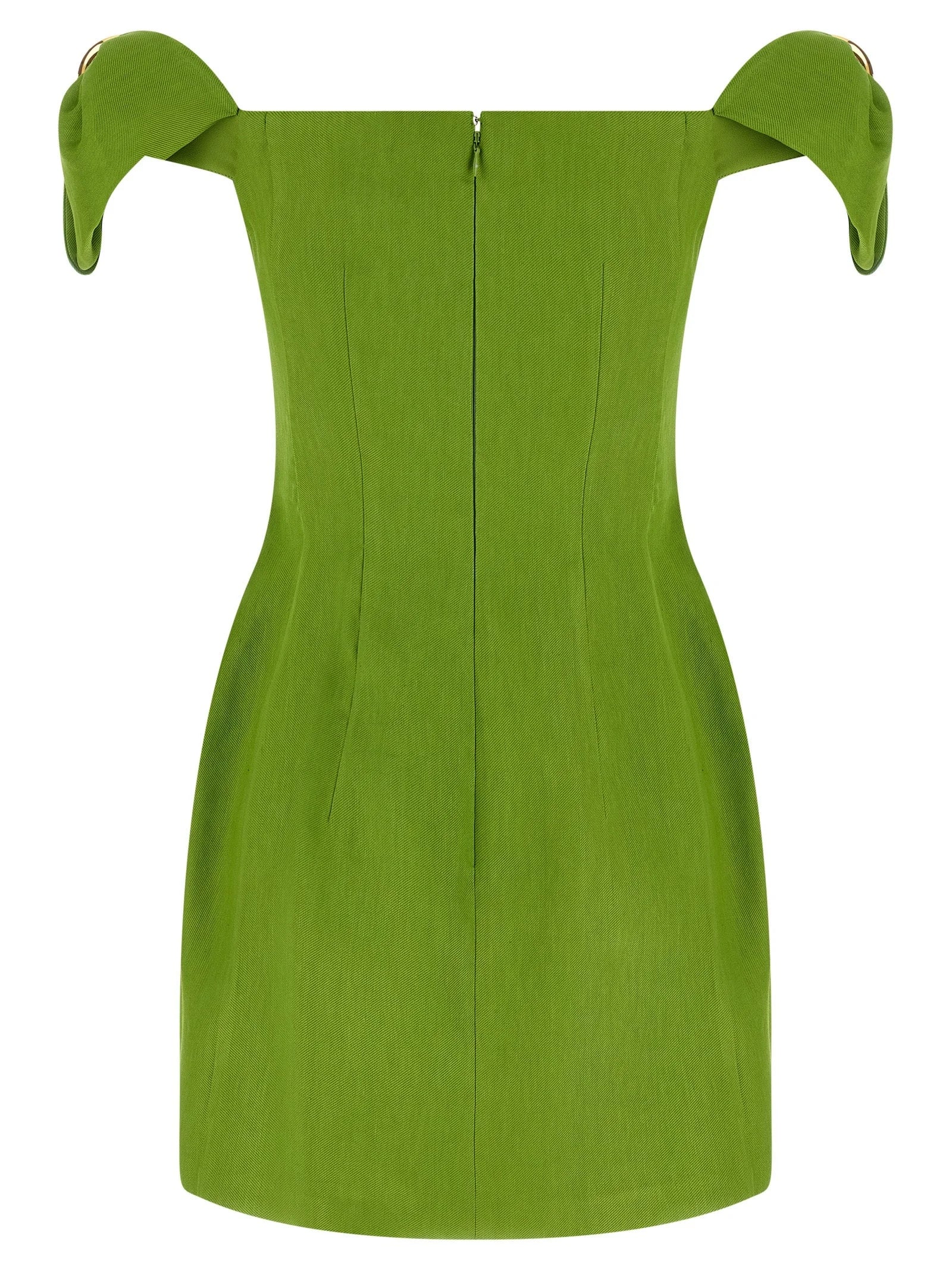 Elisabetta Franchi Bicolor Linen Short Dress