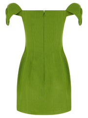 Elisabetta Franchi Bicolor Linen Short Dress