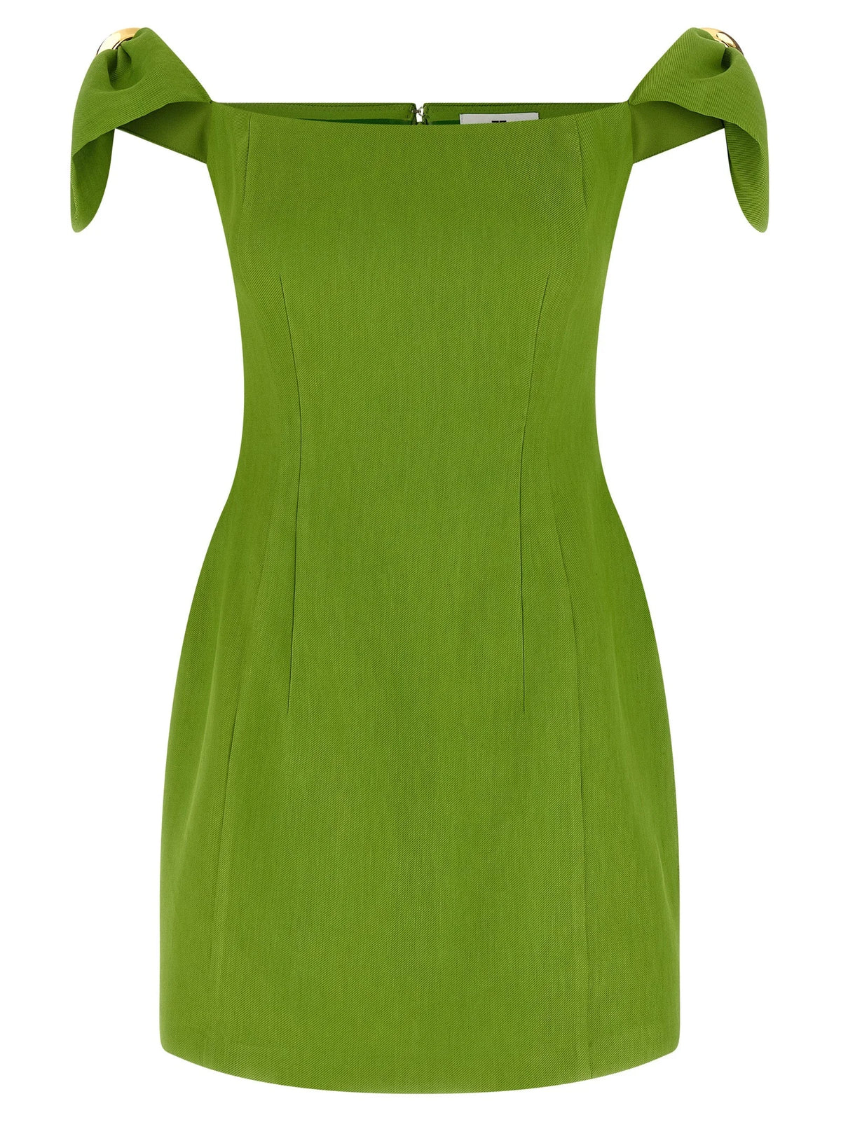 Elisabetta Franchi Bicolor Linen Short Dress