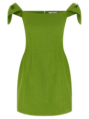 Elisabetta Franchi Bicolor Linen Short Dress