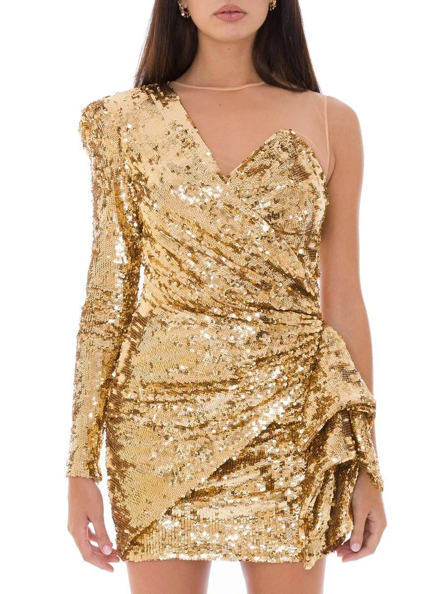 Elisabetta Franchi Bicolor Polyamide Short Dress - IT40