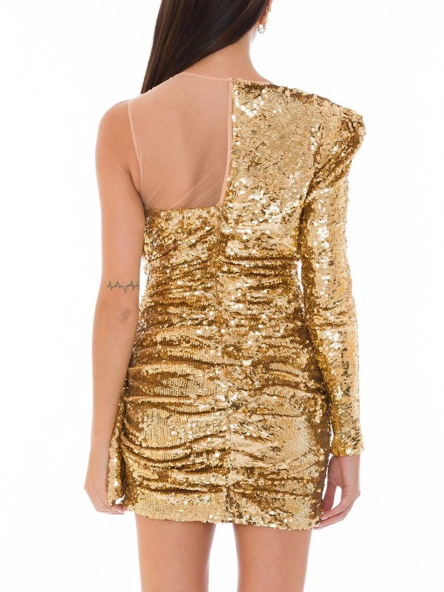 Elisabetta Franchi Bicolor Polyamide Short Dress - IT40