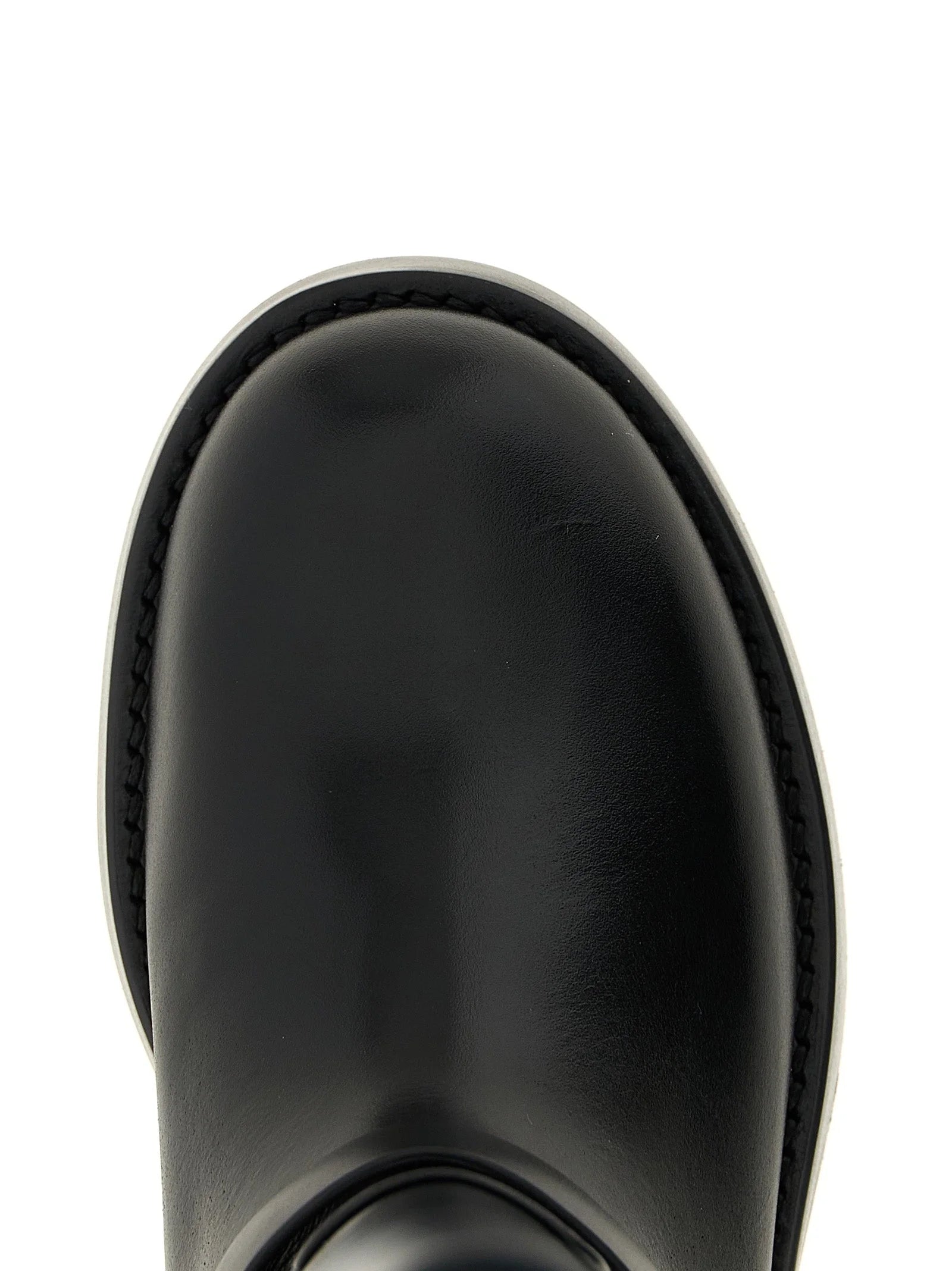 Elisabetta Franchi Black Calfskin Over The Knee - EU40/US10