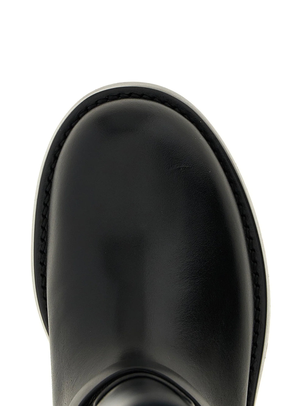 Elisabetta Franchi Black Calfskin Over The Knee - EU40/US10