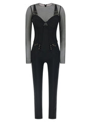 Elisabetta Franchi Black Polyamide Jumpsuit - IT38